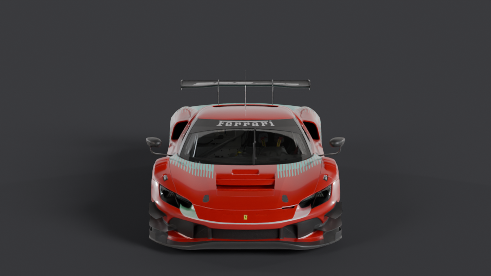 Ferrari 296 GT3 en rotation