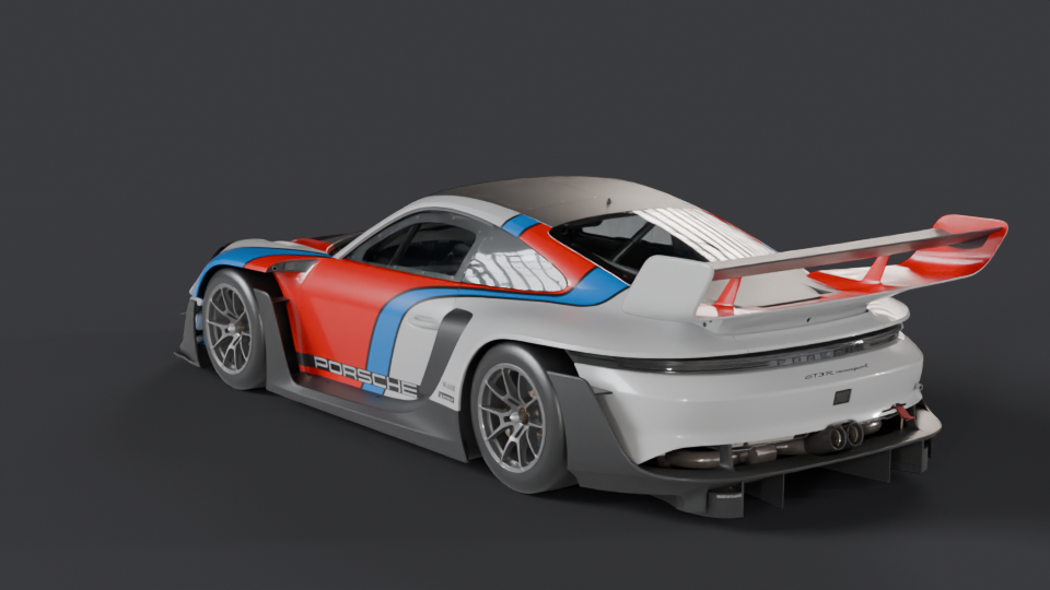 Porsche 992 GT3 R Rennsport — Trois-quarts arrière