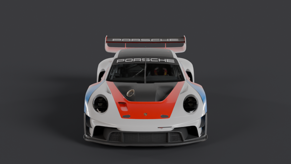 Porsche 992 GT3 R Rennsport en rotation